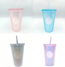 The latest 16oz durian plastic straw coffee mug, many styles choose, support customization of any logo