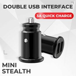 New selling Mini Small Dual USB Car Charger Adapter 3.1A Dual 2 Port Mobile Fast Charging