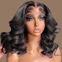 Short Bob Wigs Body Wave Lace Front Human Hair Wig Frontal Bob Wigs Brazilian 180% Pre Plucked with Baby Hair Lace Frontal Wigs
