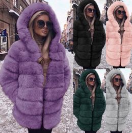 Women's Fur Natural Coat With Hood Thick Warm Genuine Jackets Woman Winter Outwear Luxury Coats
