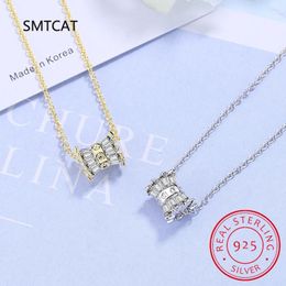 Pendants Real Moissanite Transfer Bead Necklace Passed Diamond Test S925 Sterling Silver Wedding Party Women's Fine Jewelry