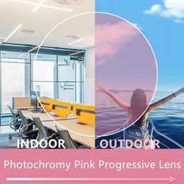 Multi-Color Photochromy Inside Progressive Multi-Focus Lens for Prescripiton Sunglasse UV400 HMC EMI Hi-Index for Full all kinds of optical frame free assembly