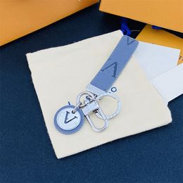 Brand Designer Fashion Young Car Letter New Women's Bag Lanyards Love Charm Couple Keychain Leather Small Jewelry