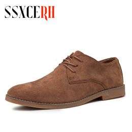 Dress Shoes Men Shoes England Trend Casual Shoes Male Suede Oxford Wedding Leather Dress Shoes Men Flats Zapatillas Hombre Plus Size 230823