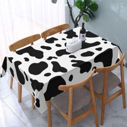 Table Cloth Rectangular Tablecloth Fit 40"-44" Elastic Edge Cow Skin Texture Covers