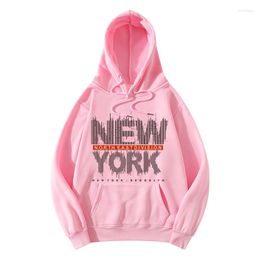 Men's Hoodies Hoodie Streetwear Men Clothes Oversize Unisex Fleece Pink Sweatshirt Letter Printing Graphic Fashion 2023