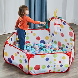 Baby Rail Portable Baby Ball Pool Ball Pit Pool With Basket Hoop Children's Tent Playpen Baby Park Playground Dry Pool Balls Baby Playpen 230823