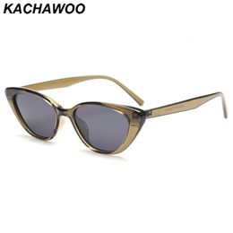 Sunglasses Kachawoo cat eye Polarised sunglasse retro style vintage sun glasses men tr90 frame green leopard beige European 230824