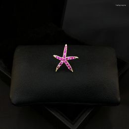 Brooches High-End Starfish Suit Couple Brooch Cute Japanese Style Women All-Matching Graceful Collar Pin Clothes Decorative Buckle