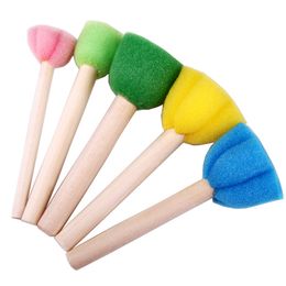 5pcs/set Kids Toddler Sponge Stamp Brush Kits Flower Drawing Toys for Children Paint Educational Art and Craft Creativity Boys Girls