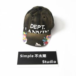Ball Caps Hip Hop Graffiti Hat Casual Lettering Curved Brim Vintage Baseball Cap for Men and Women Splash ink Letters Printing204S