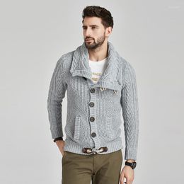 Men's Sweaters TFU Autumn Winter Casual Cotton Warm Cardigan Sweater Coat Men Brand Fashion Loose Fit Knitting Clothes