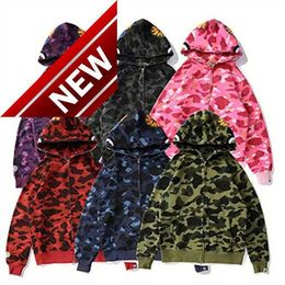 Men's Hoodies Sweatshirts Mens Designer Men Stylist Hoodie Camouflage Shark Fashion Sportwear Brand Hooded Sweatshirt Tracksuits to 4xl