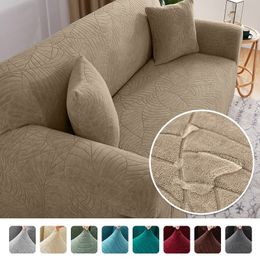 Chair Covers Waterproof Jacquard Sofa Covers 1234 Seats Solid Couch Cover L Shaped Sofa Cover Protector Bench Covers 230824