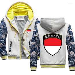 Men's Hoodies Monaco Flag Sweatshirt For Men 2023 Thick Hoodie Print Fashion Streetwear Fitness Sportswear Kpop