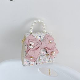 Backpacks Girl Messenger Backpack Kids Flower Princess Bow Bag Cute Shoulder Packet Baby Coin Purse Handbag Children's Day Gift 230823