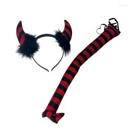 Hair Clips Devil Cow Headband Cartoon HeadwHorn Animal Hairband Party Accessory