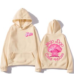 Mens Hoodies Sweatshirts Pink Barbenheimer Kenough Kenergy Ken Mojo Dojo Casa House Sweatshirt Kawaii Cartoon Graphic Print Pullovers for 230823