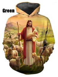 Men's Hoodies Fashion 3D Jesus Sweatshirts Men Women Tops Casual Long Sleeve Pullover Print Harajuku Streetwear