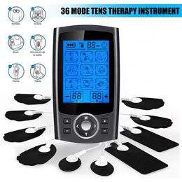 Portable Slim Equipment Tens Muscle Stimulator 36 Mode Electric EMS Acupuncture Body Massage Digital Therapy Slimming Machine Electrostimulator 230823