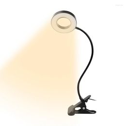 Table Lamps Reading Light For Bed Gooseneck Night With Eye Protection 48 LED Chips 10 Lighting Modes 360-Degree