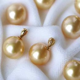 Dangle Earrings 16MM Fashion Golden Shell Pearl Pendant Necklace Chain 18inch Halloween Holiday Gifts Jewelry