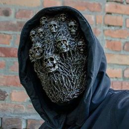 Party Masks Horror Steam Ghost Mask Cosplay Biochemical Zombie Mascaras Scary Prank Helmet Stage Performance Carnival Halloween Party Props 230823