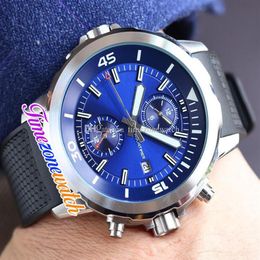 44mm Aquatimer Family IW379502 IW379507 4813 Automatic Mens Watch Blue Dial Steel Case Rubber Strap Sport Watches No Chronograph331Y