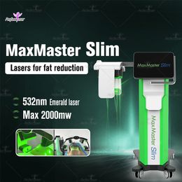 MaxMaster Slim Emerald Laser Device Slimming Equipment Fast Fat Burning Fat Removal Laser Lipolysis Stretch Mark Remover Green Light Body Shaping Laser Machine