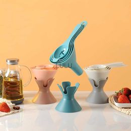 6In1 Funnels Set House Philtre Multi-function Funnel Egg White Separation Funnel Portable Funnels Oil Hopper Philtre Kitchen Tools HKD230810