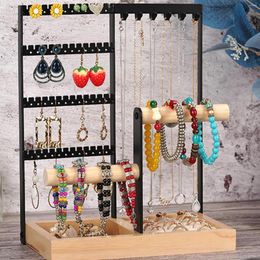 Jewellery Pouches Display Rack Earring Organiser Hook Rectangle Desktop Stand Bangle Watch Ear Stud Bracelet Hoder