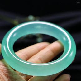 Bangle Green Jade Round Bracelet Women Healing Gemstone Fine Jewellery High Grade A Myanmar Jadeite Girlfriend Mom Gift