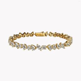 Charm Bracelets 5A Cubic Zirconia Iced Out Bling Geometric CZ Tennis Chain Bracelet For Women Luxury Jewelry