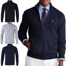 Men's Sweaters High Quality Men Cardigan Zipper Homme Sweater Autumn Winter Top Selling SIZE M To 3XL Classic Casual France 8503