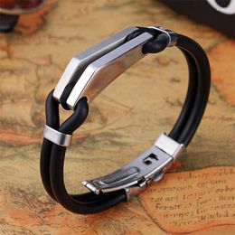 Charm Bracelets European And American Bracelet Stainless Steel Style Personality Silicone Ornaments Small Gift