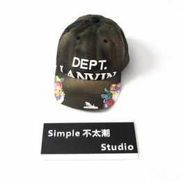 Ball Caps Hip Hop Graffiti Hat Casual Lettering Curved Brim Vintage Baseball Cap for Men and Women Splash ink Letters Printing283J