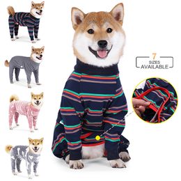 Dog Apparel Winter Warm Dog Clothes Pet Dog Home Pyjamas Flannel Dogs Sweatshirt for Medium Large Dogs Physiological Suit Labrador Costume 230823
