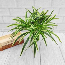 Decorative Flowers Artificial Plant Chlorophytum Fake Green Wedding Party Home Garden Room Decoration Accessories Outdoor Indoor Potted