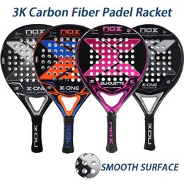Squash Racquets Professional Padel Tennis Racket 3K Carbon Fibre High Balance Smooth Surface with EVA SOFT Memory Paddle 230824