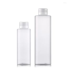 Storage Bottles Plastic Bottle Empty Frosted PET 100ML 200ML Clear Screw Lid With Inner Plug 25Pcs Cosmetic Portable Container Toner