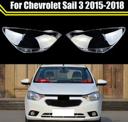 Car Front Glass Lens Lamp Shade Shell For Chevrolet Sail 3 2015-2018 Auto Transparent Auto Light Case Headlight Cover