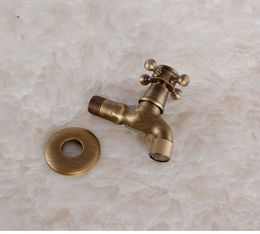 Bathroom Sink Faucets Tap For European Antique Copper Balcony Whole Faucet Mop Pool Water Into The Wall Thickening Fast Retro Single Cold