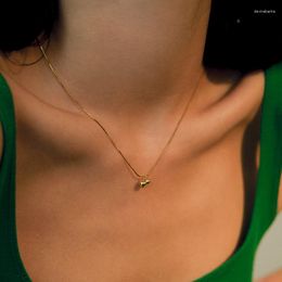 Chains 925 Silver Gold Bean Necklace For Women Minimalist Luxury And Unique Design With European American Sense