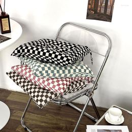 Pillow Anti Slip Seat Checkerboard Chair For Living Room Car Back Bedroom Sofa Floor Pad Home Decor