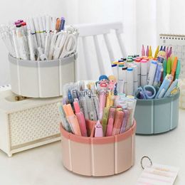 Desktop Pen Holder Large Capacity Storage Box For Pencil Brushes Round Rotatable Ferris Wheel Rotating Stationery Organiser HKD230812