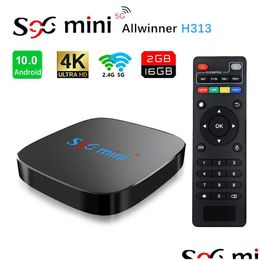 Android Tv Box S96 Mini 10.0 H313 2.4G 5G Wifi Build 2Gb 16Gb 4K Set Top Boxes P X96 X96Q Drop Delivery Electronics Satellite Dhcky