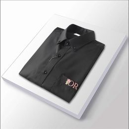 2023 luxury designer men's shirts fashion casual business social and cocktail shirt brand Spring Autumn slimming the most fas296i