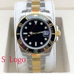 Wristwatches NH35 Case Men's Watch Movement Stainless Steel Sapphire Glass Nh36 Dail C3 Luminous DIY S Logo Black Gold Subm