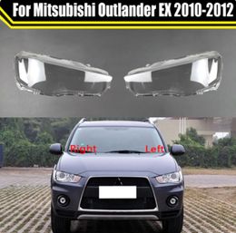For Mitsubishi Outlander EX 2010-2012 Car Front Lens Glass Light Lamp Headlamp Shell Transparent Lampshade Headlight Cover