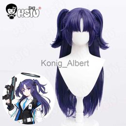 Synthetic Wigs Hayase Yuka Cosplay Wig Fiber synthetic wig Game Blue Archive cosplay HSIU blue purple long hair+Wig Cap x0824